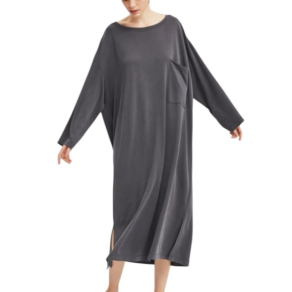 nap Dresses & Skirts - Nap Loungwear T-Shirt Tunic Dress Charcoal